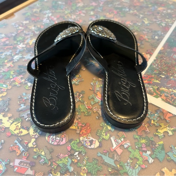 Brighton Leather Sandals with Silver Buckle Accent - Picture 12 of 12